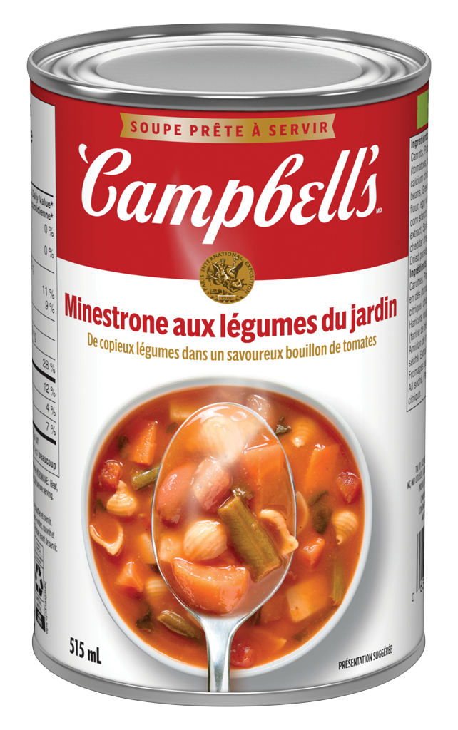 Campbell's® Prete a deguster, Minestrone aux legumes du jardin (515 mL)